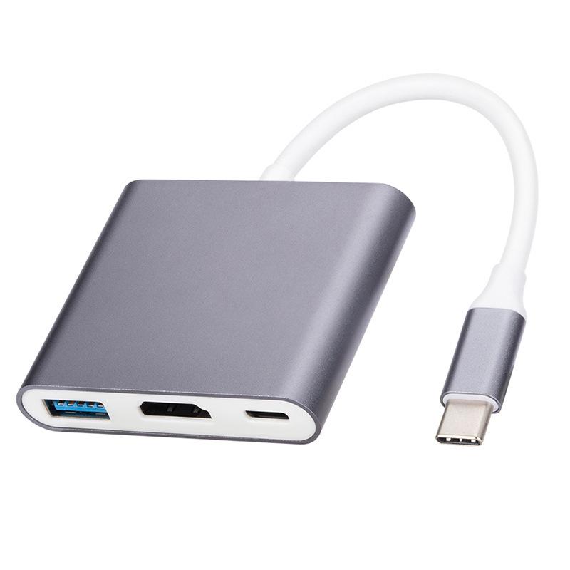 3-в-1 Док-станция Type-C на HDMI: USB-накопитель, Проектор, 4K HD Разветвитель-конвертер