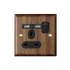 High Quality Retro Europe Type Vintage Wall Light Switch Socket, Solid Wood Brass Toggle Switch Plate, Antique Home Stay Switch