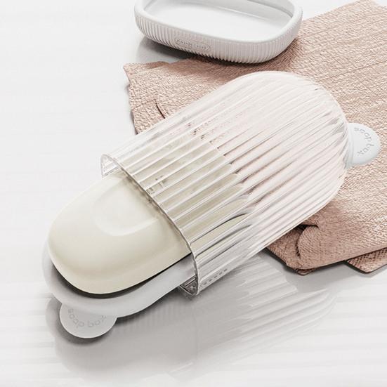 Дорожная мыльница с поддоном для слива, устойчивая к протечкам многоцелевая мыльная емкость, переносная мыльница с крышкой