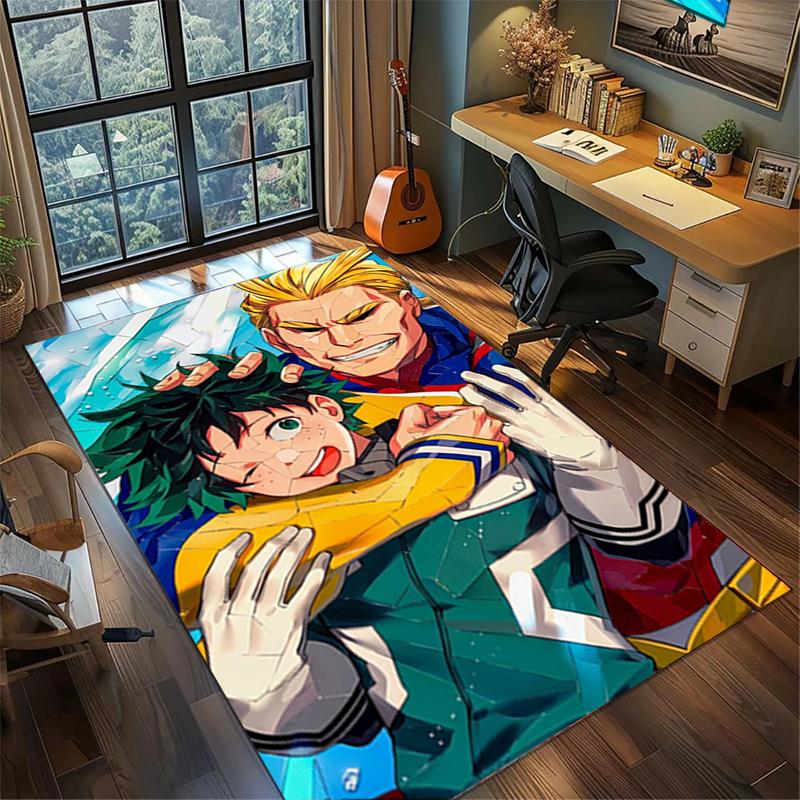 Коврик My Hero Academia Большой Нескользящий Моющийся Ковер для Игровой Спальни Домашнего Декора