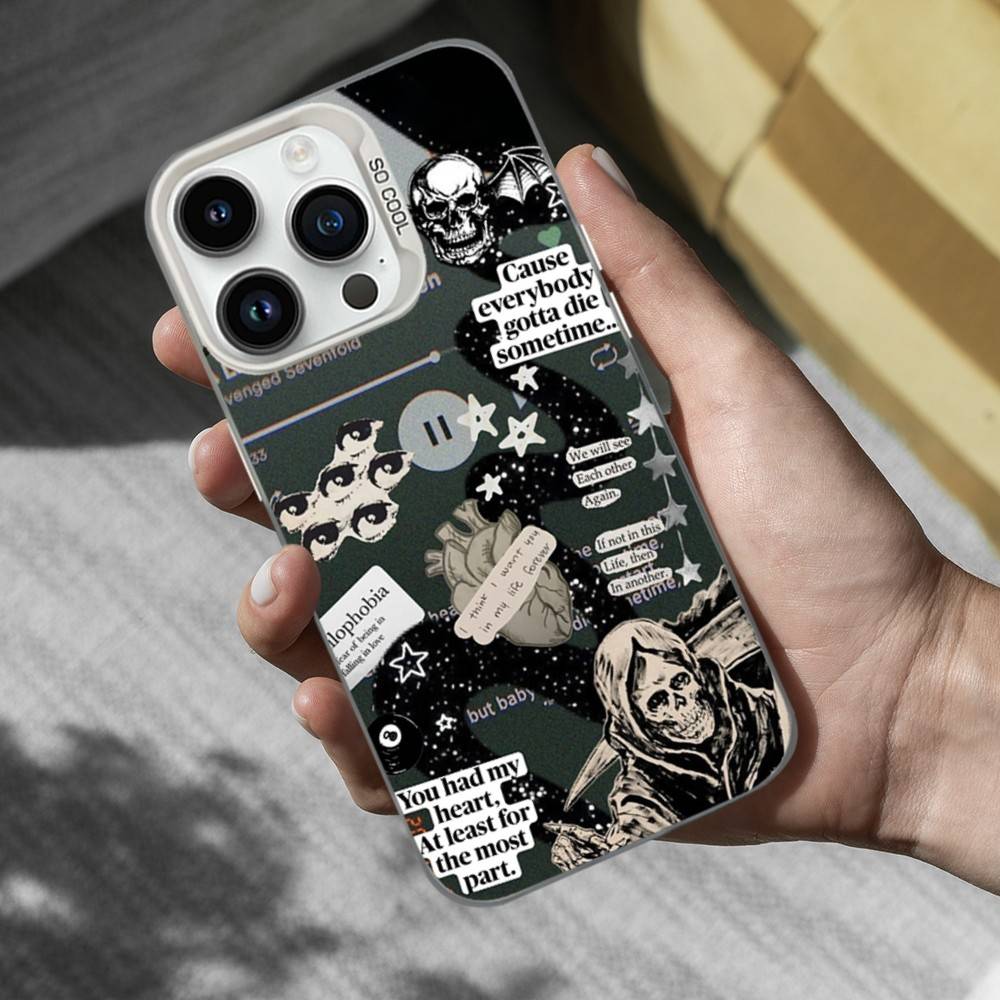 Band A-Avenged S-Sevenfold Phone Case For iPhone 16,15,14,13,12,11,Mini,Pro,SE,MAX White Matte Shockproof Cover