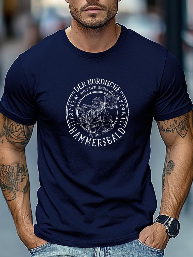 Unisexs TShirt Simple and Stylish Clean and Minimalist Unisexs DER NORDISCHE HAMMERSBALD Print Unisexs Tshirts for Summer Unisex