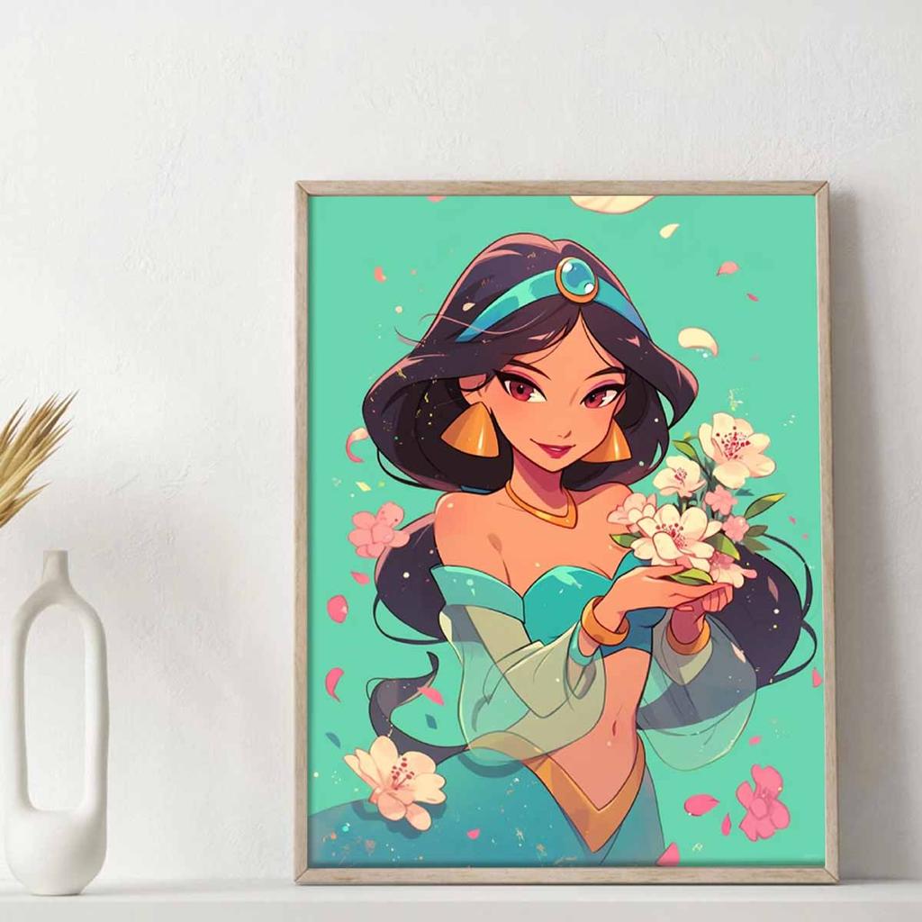 DIY Diamond Painting Princess Aladdin Cross Stitch Kit Mosaic Art Diamond Painting Full Circle Diamond Home Decoration