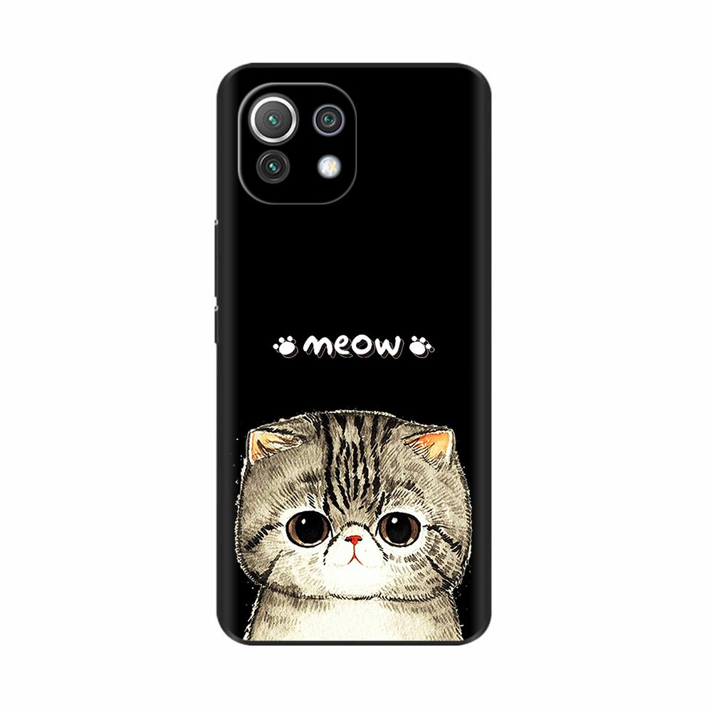 Чехол для Xiaomi Mi 11 Lite 5G NE, окрашенный, из мягкого силикона, задняя крышка телефона для Xiomi Mi 11 Lite, чехол Mi 11 Lite, Mi 11 Lite, Mi11, 11i