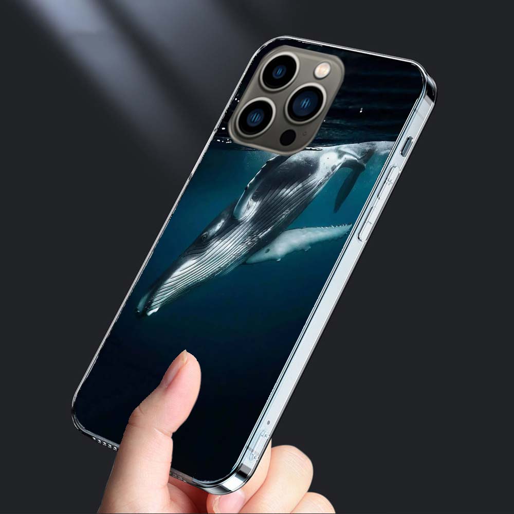 Spectacular Humpback Whale Phone Case For Iphone 16E 15 Pro 14 Plus 17E 16 17 Pro Max Air 11 12 13 Mini Shockproof Capa Cute