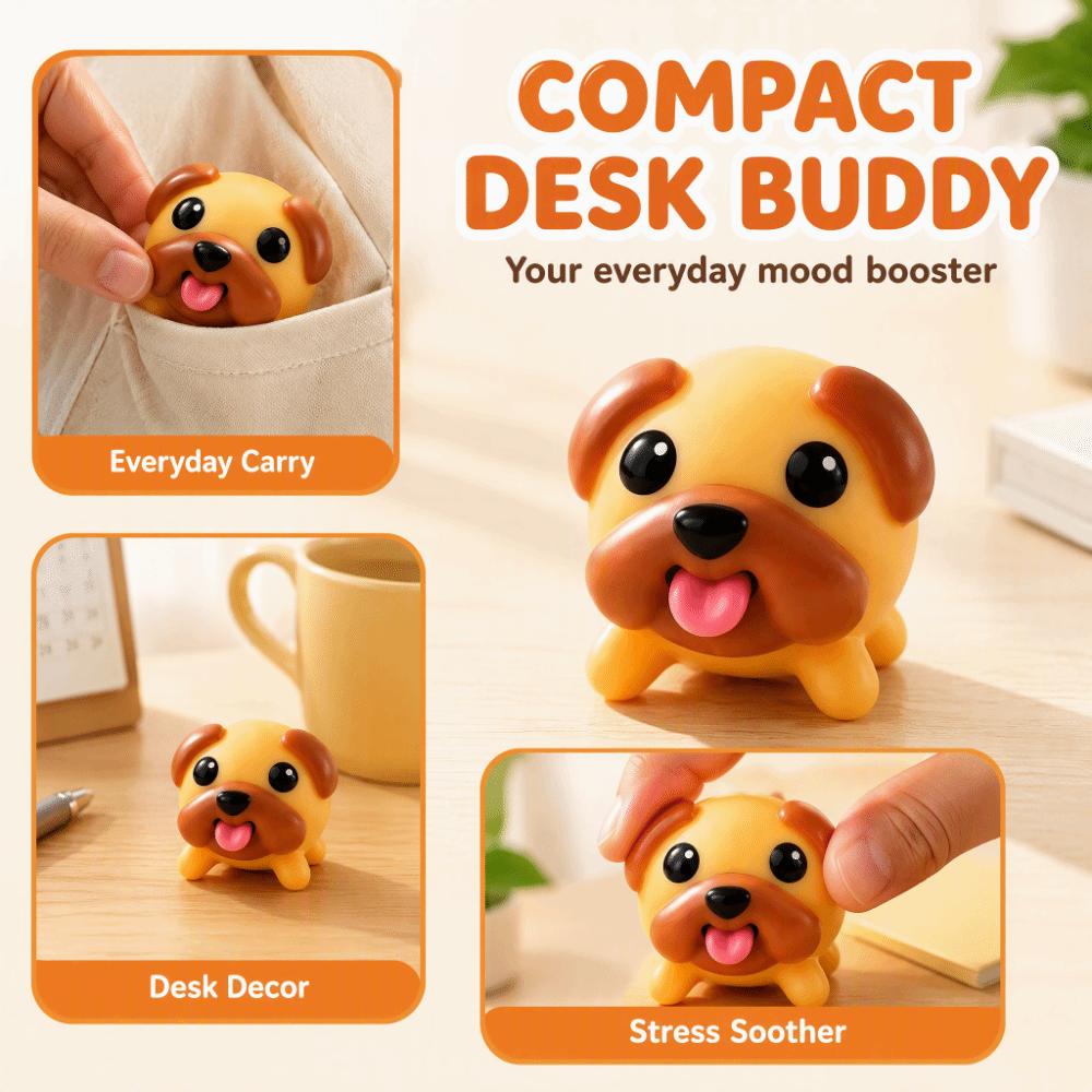 Vinyl Material Puppy Ornament Out its Tongue Pendant Decoration Gift For Dog Lovers