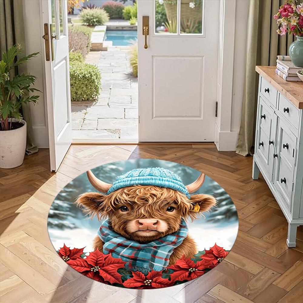 Yak Round Office Rug Suitable for Decorate room Playrooms Study room Living Rooms Antislip Round Carpet Decorate Offices