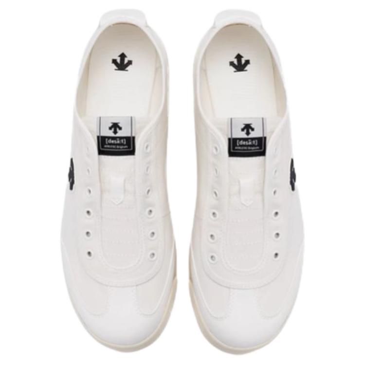 DESCENTE Chron Удобные Мягкие Низкие Кеды Унисекс Белые D4332LSN25-WT
