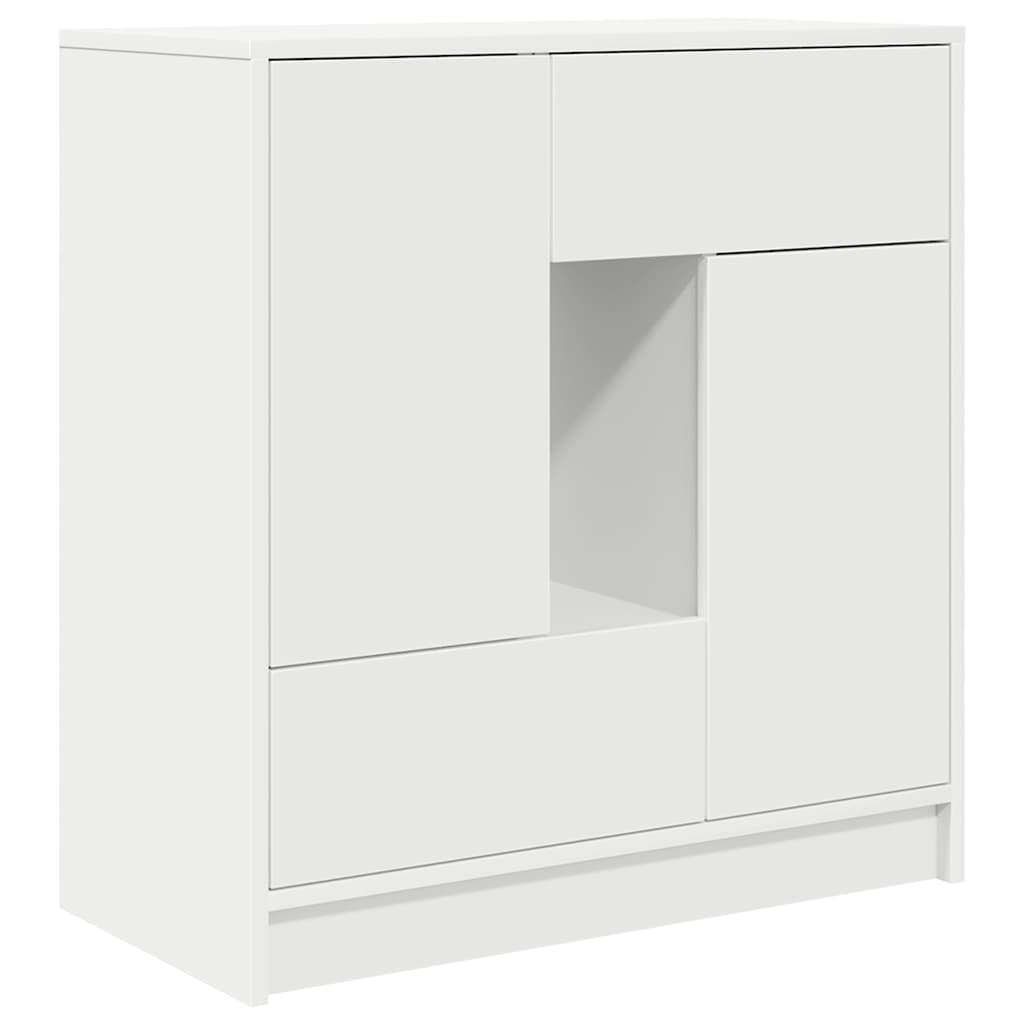 Sideboard with Drawers and Doors White 70.5 x 34 x 74.5 cm