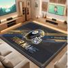 Pittsburgh Steelers Personalized Crystal Velvet Carpet, Customized Name Text Soft Anti‑Slip Rug for Living Room Bedroom