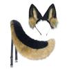 Animal Cosplays Costume Fauxs Furs Wolf Cats Foxes Wolf Fuzzy Tail Ears Headbands Halloween Party Costume Accessories