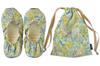 DDintex FLORET LONDON Портативные тапочки Margaret, Annie, Лайм, примерно 24-24.5 см [Принт Liberty]
