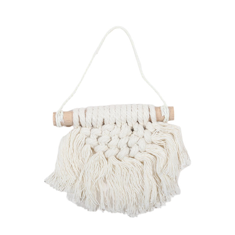 Ручная работа, мини-подвеска в стиле макраме, настенный гобелен в стиле радуги, украшение для автомобиля в стиле бохо для спальни, комнаты для девочек