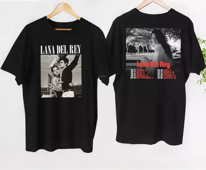 Rey Lana Del Tour 2023 Летняя Футболка Унисекс Подарок Фанатам S-3xl Даты Футболка Концертная Унисекс Футболка