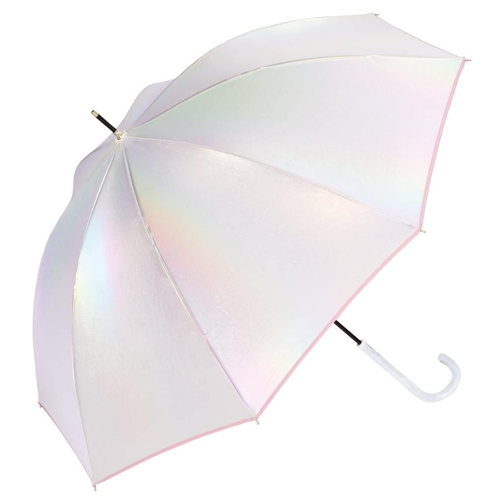 ВПК. Зонт Glow Pearl Off Длинный 58см Женский Большой Пастельный Цвет Сверкающий Фотогеничный Модный Девичий Аврора Девочковый Стильный Милый Женский UPEL-908-001
