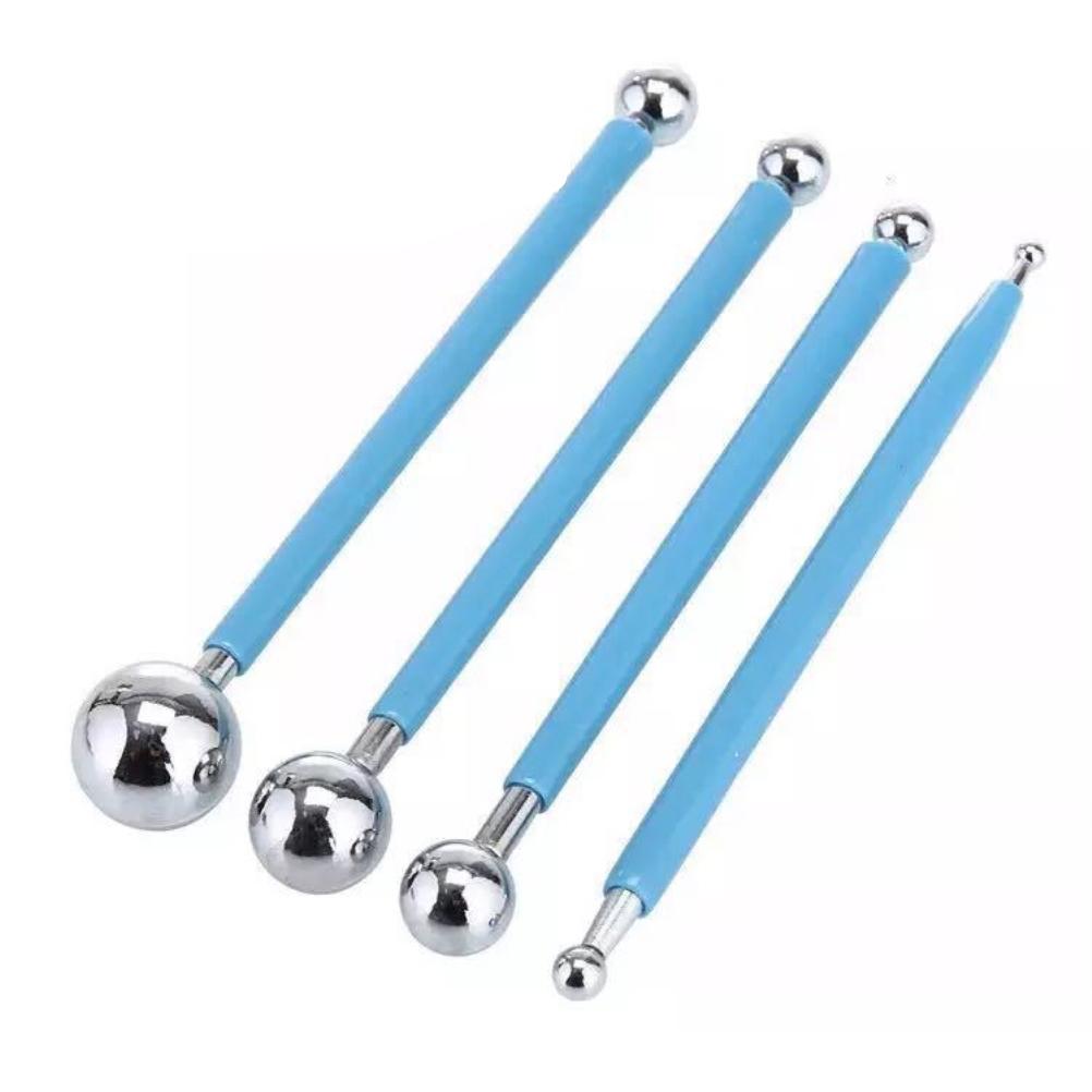 4 шт., инструменты из нержавеющей стали, полимерной глины, инструменты для скульптуры, игрушки, формовочные шарики, палочки, нескользящие