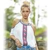 Trendy Casual Printed Off-shoulder Chiffon Blouse For Women Spring 2016