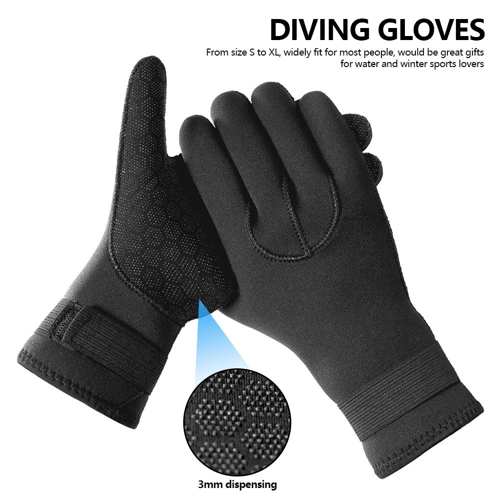 1Pair 3mm Thermal Anti Slip Neoprene Scuba Diving Gloves Wetsuit Gloves Surfing Gloves For Fishing Swimming Rafting Kayaking