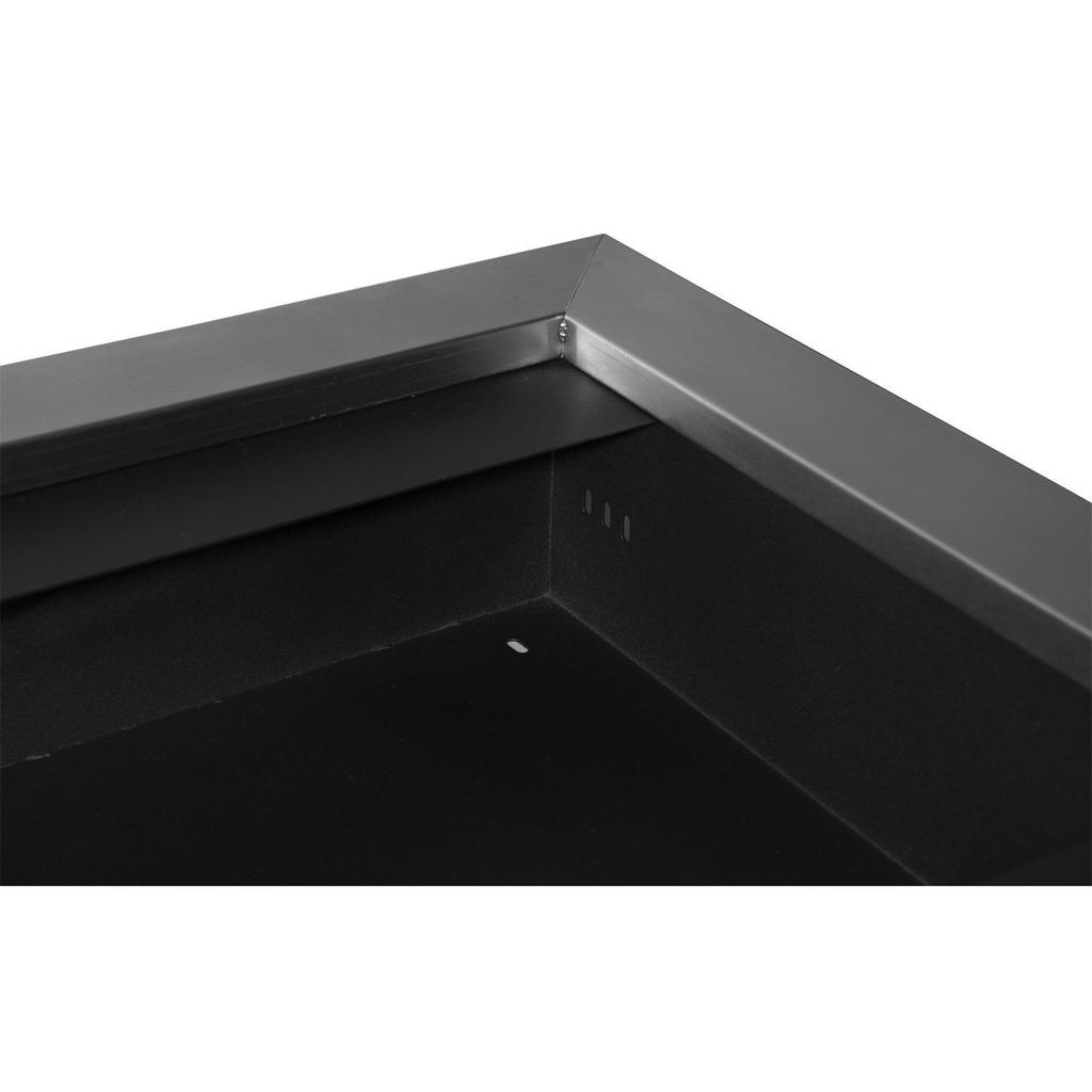 Wall-mounted bioethanol fireplace made of stainless steel with two burners 0.9LT 110 x 54 x 14cm