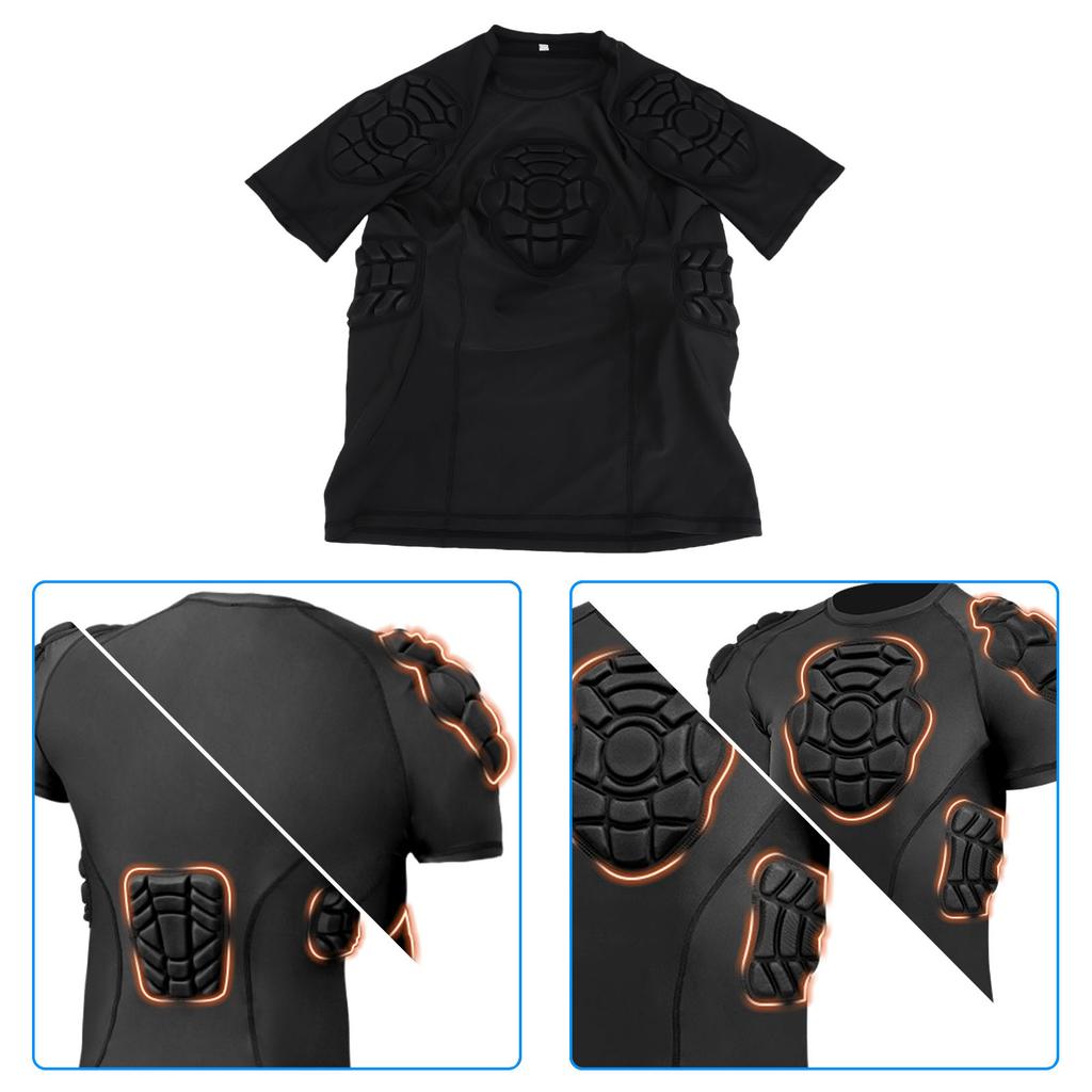 Вратарская футболка для мужчин женщин EVA Футбольная компрессионная футболка с защитой Футбольная защитная экипировка Защита ребер