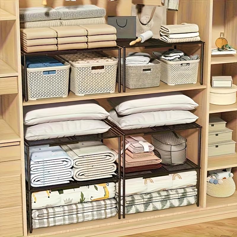 1 шт. Телескопическая штанга для шкафа - Прочная металлическая штанга для шкафа, Регулируемая высота, Вертикальная система хранения, Экономия места