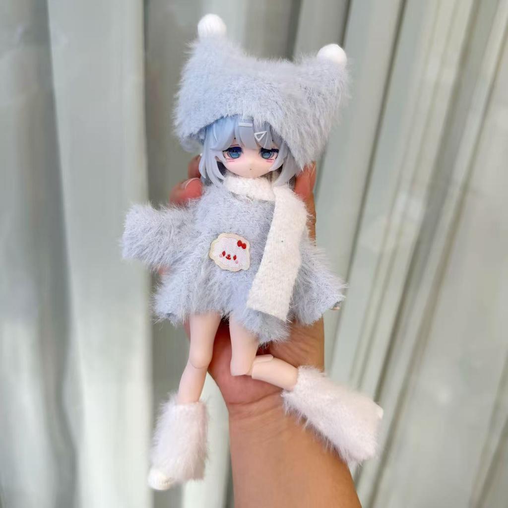 Набор одежды для кукол 1/8 1/12 Ob11 BJD Зимний наряд Аксессуары для переодевания (Только Одежда)
