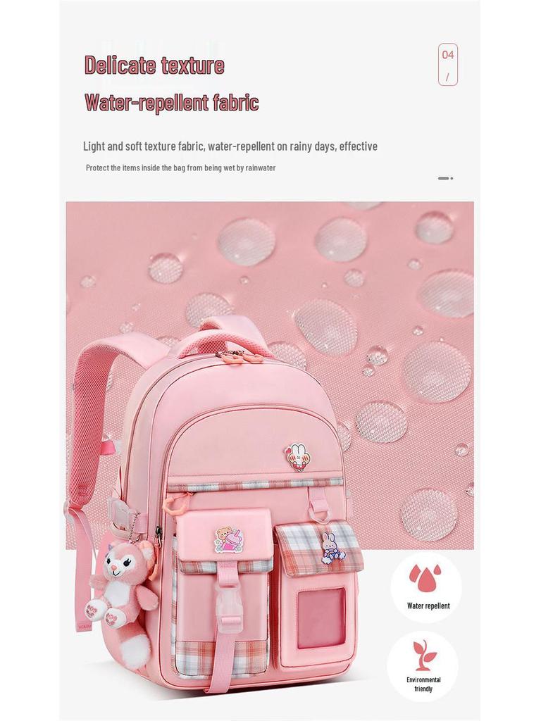 Рюкзак большой вместимости с защитой спины для девочек - Легкий школьный рюкзак на двойных лямках