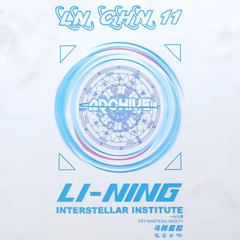 Li Ning Back Print Constellation Letter Printed Round Neck Pullover Fashion Trendy Versatile Casual Sports Suit Unisex Suit AHSU969-3+YKSV197-2