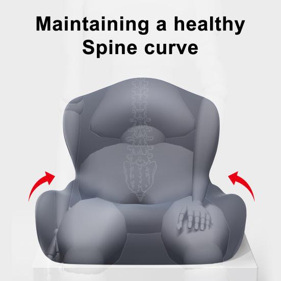 Подушка для спины сиденья из пены с эффектом памяти, интегрированная подушка, эргономичный дизайн, снятие давления, дышащий чехол, поддерживающая подушка для сиденья