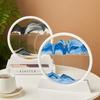 Креативная 3D круговая картина из зыбучего песка Вращающаяся картина из песка Скандинавское украшение для дома Жидкие песочные часы Украшение праздничного стола