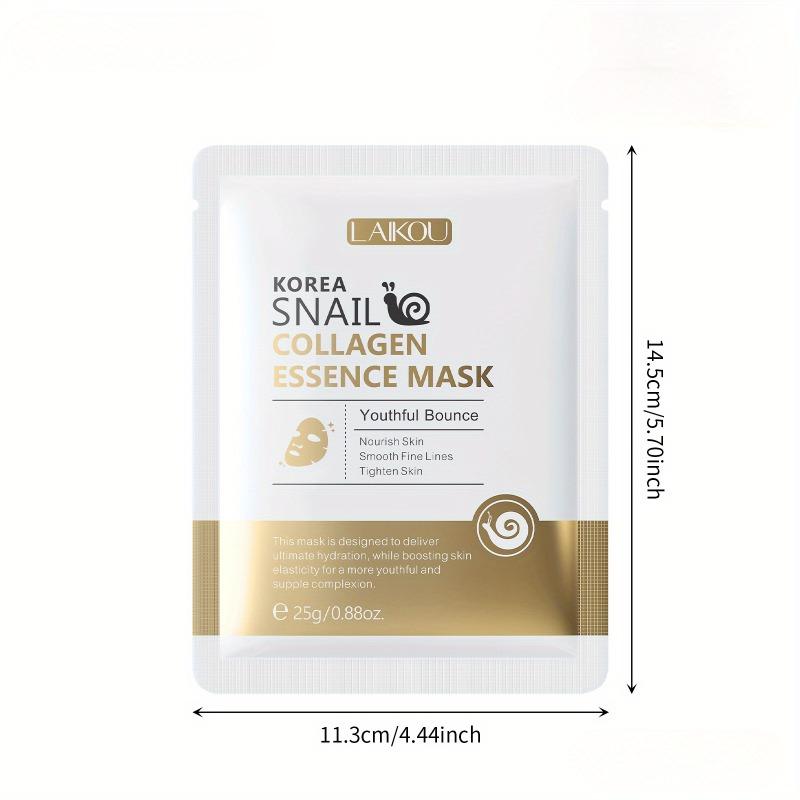 5 шт/3 шт/1 шт Маска с протеином улитки Увлажняющая и увлажняющая маска для ежедневного ухода за кожей, чтобы предотвратить сухость кожи