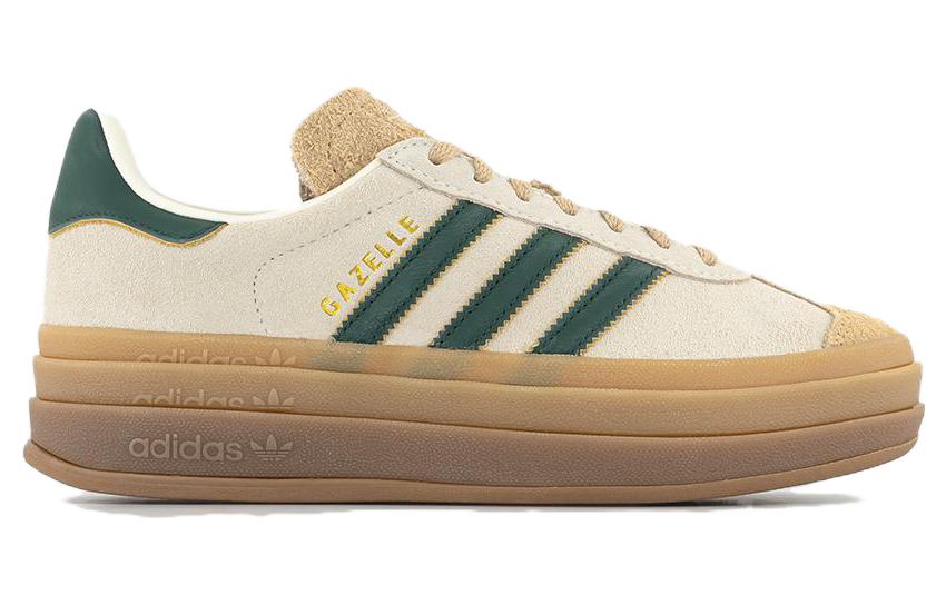 adidas Gazelle Bold Magic Beige Collegiate Green Женский ID7056