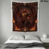 Demon Wall Tapestry Aesthetic Wall Hanging Printed Fabric Blanket Decorative Tapestries for Bedroom Living Room Home Decor