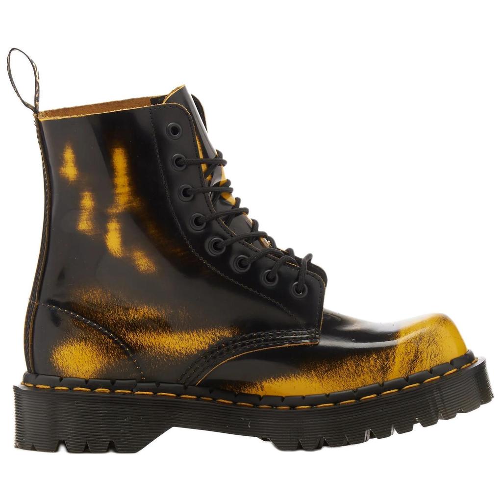 Dr. Martens 1460 Pascal Bex Fashion Comfortable Versatile Short Boots Unisex Boots Black Yellow 31862005