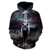 Осенне-зимняя мужская повседневная толстовка с капюшоном Animal Wolf 3D Printed Pullover Hoodies & Sweatshirts Men's