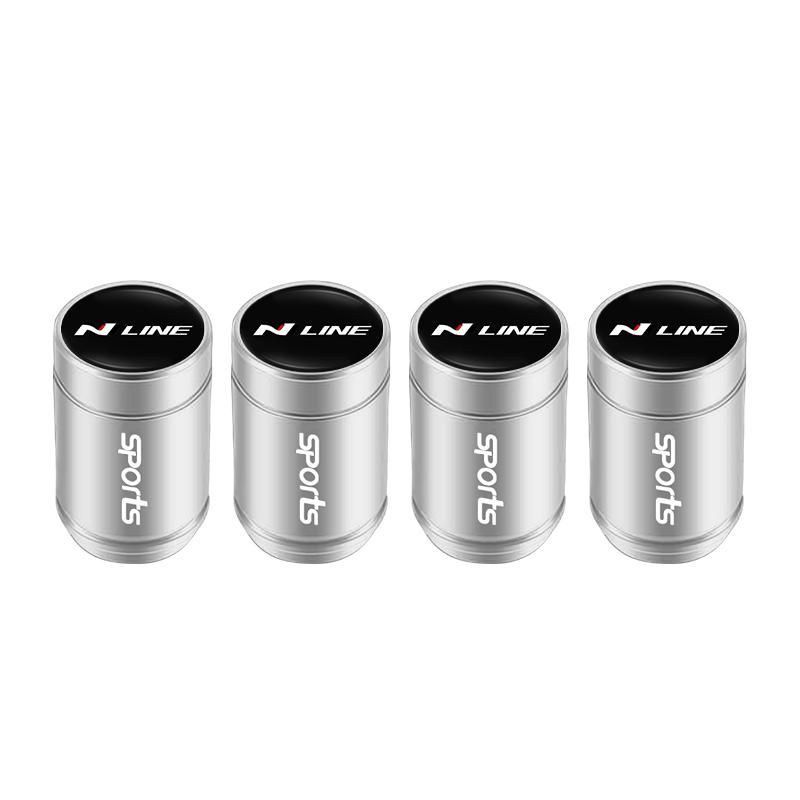4Pcs Aluminum Alloy Car Wheel Valve Caps Dustproof Cap Accessories For Hyundai Elantra Sonata Genesis Tucson Getz Ioniq IX35 I20 YY67