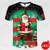 Модная 3D футболка с принтом «Счастливого Рождества» для мужчин и женщин, милая Санта, рождественская графика, забавная уличная футболка