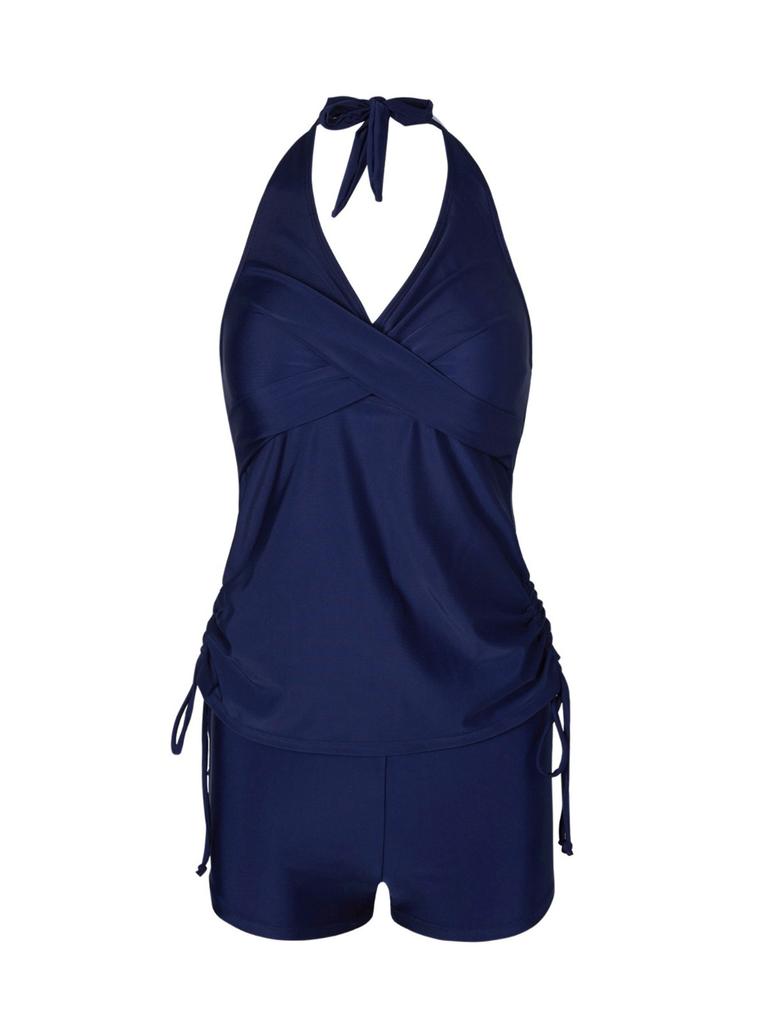 Раздельный купальник-слип с подтяжками