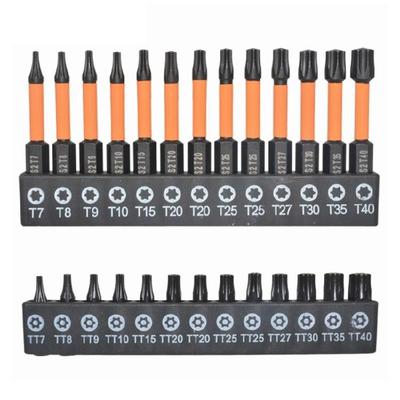 Набор ударных Torx бит 26 шт. Стальной набор Torx бит Длинный ударный бит Набор бит для отвертки