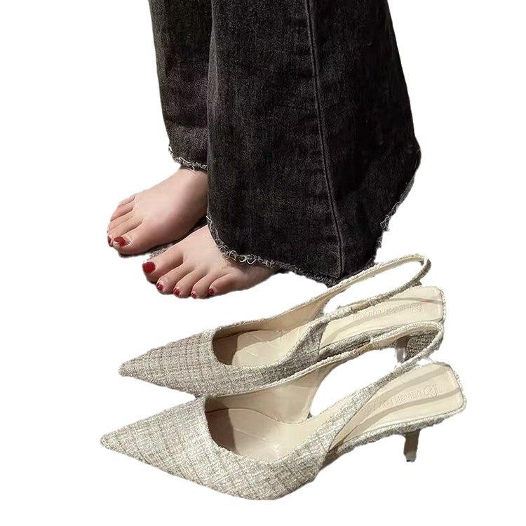Xiaoxiangfeng Высокие каблуки Женские летние дизайнерские сандалии Sense French Fashion Temperament Niche Single Shoes Women
