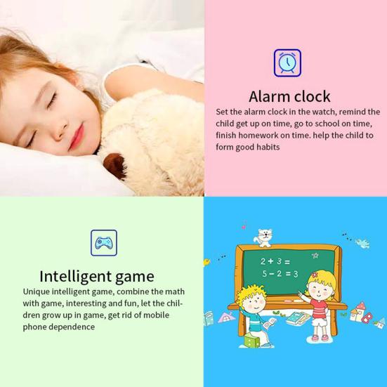 Q19 Детские умные часы с сенсорным дисплеем, совместимые с HD, управление, двусторонняя связь, 1,44 дюйма