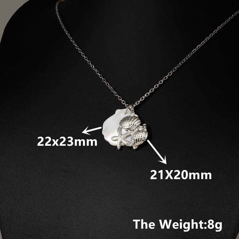 1Pc Stainless Steel Animal Starfish Turtle Octopus Seahorse Pendant Necklaces Vintage Summer Conch Shell Women Collar Jewelry