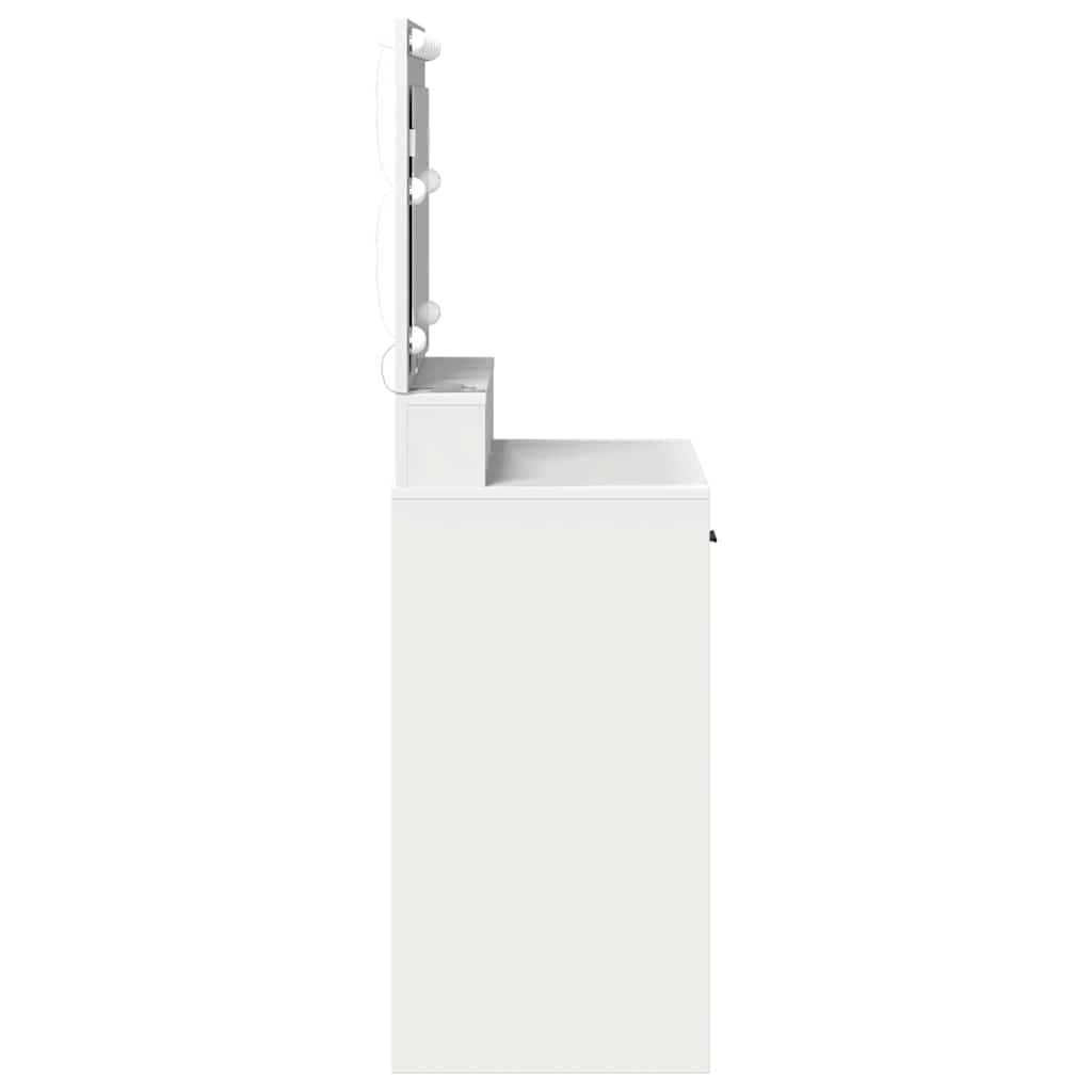 Makeup Table with Drawers White 79 x 41 x 135 cm Engineered Wood