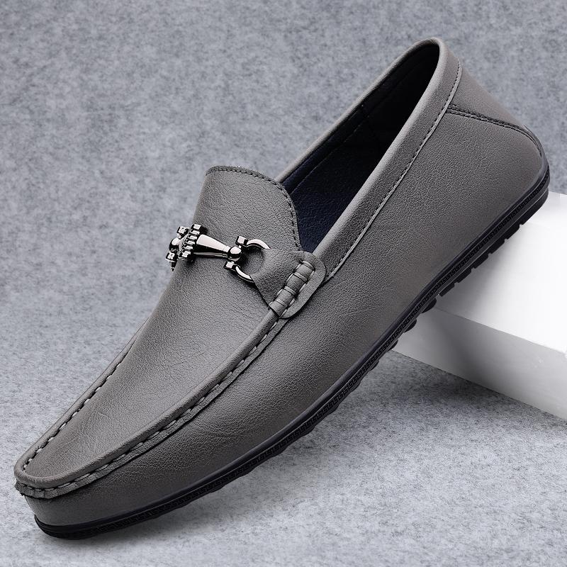 Fashion Fashion Brand Men's Casual and Comfortable Driving Shoes Spring and Summer Men's Non Slip Soft Sole Cowhide Casual Leather Shoes