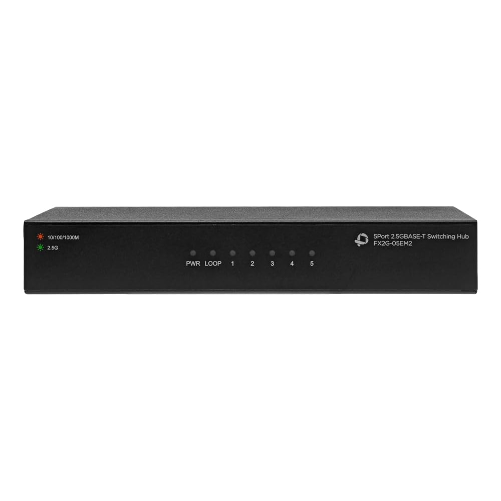 Planex FX2G-05EM2 2.5GBASE-T 5-Port High-Speed, Low-Power Switching Hub