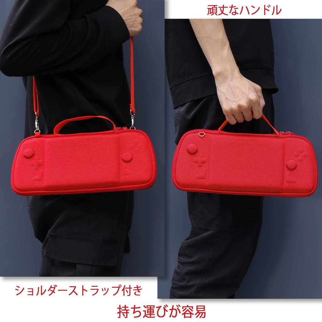 Эксклюзивный совместимый с хранилищем контроллер Hori Grip для Nintendo Switch Split Pad Red [чехол Aenllosi] Pro/Compact (Только случай)