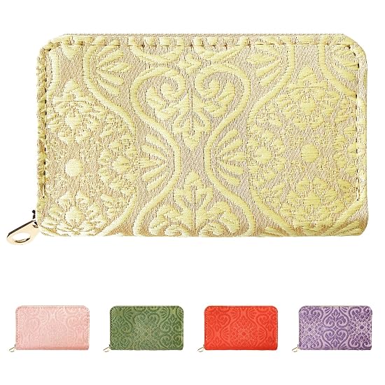 Nishijin-ori Coin Case Kotobuki Pouch Small Wallet Coin Purse Compact Wallet Accessory Case Leather
