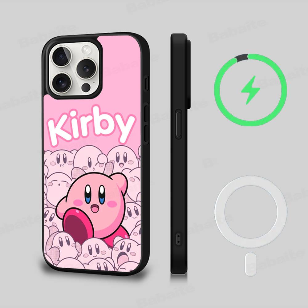 Звезды K-Kirby Прозрачный Для Magsafe Магнитный Беспроводной Чехол Для Телефона Для IPhone 11 12 13 14 15 16 17 Pro Max Plus Чехол