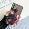Матовый чехол для iPhone 11 12 13 14 Pm Pro Max XR X 8 7 Plus Pro XS Mini Skin Feeling Cover Fundas Shell Japan Anime Demon Slayer