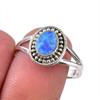 Natural Australian Opal Gemstone 925 Solid Sterling Silver Ring Size 8.5 j7A82